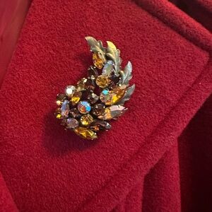 Vintage Gold and Amber Brooch